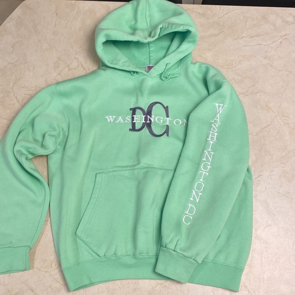 Lime Green Washington D.C. Hood Sweatshirt